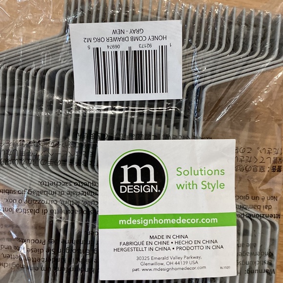 NEW Honeycomb drawers organizers gray 30 pieces - Picture 8 of 10